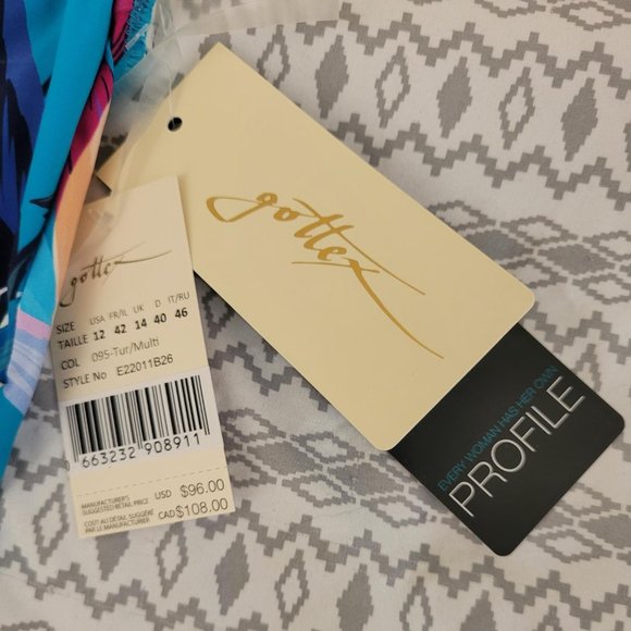 36. Profile by Gottex tankini top. Size 12. NWT - Picture 2 of 7